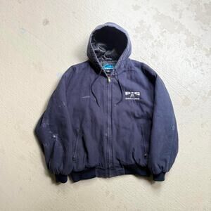 Big Drilling Workwear Canvas Men's XL Hoodie Navy Faded